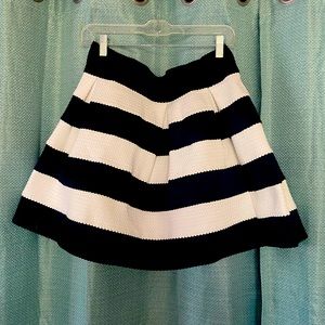 Banded skirt.